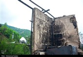 خسارات آتش سوزی در روستای گردشگری امام‌زاده ابراهیم شفت - گیلان