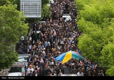 راهپیمایی نمازگزاران همدانی در محکومیت جنایات رژیم صهیونیستی