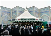 حال و هوای حرم مطهر رضوی در ایام شهادت امام جعفر صادق (ع)