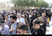 مراسم عزاداری شهادت امام جعفر صادق ع و تشییع شهید دفاع مقدس در بوشهر