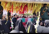تشییع شهید گمنام عملیات خیبر در پارک فناوری نفت باقرشهر