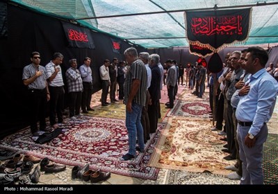 مراسم عزاداری شهادت امام جعفر صادق (ع) در روستای بنگلایان بندرعباس