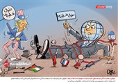 کاریکاتور/ خیزش و همبستگی مردم جهان علیه جنایات صهیونیست‌ها در غزه