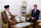 الإمام الخامنئی یستقبل رئیس اقلیم کردستان العراق