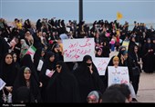 راهپیمایی بزرگ خانوادگی بوشهری‌ها در حمایت از فرهنگ عفاف و حجاب و طرح نور