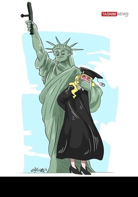 Карикатура/  епрессии против студентов выявили ложные утверждения о свободе слова в США
