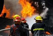 آتش‌سوزی کارخانه خودروسازی بم مهار شد