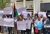 تظاهرات دانشگاهیان لیبی در حمایت از غزه