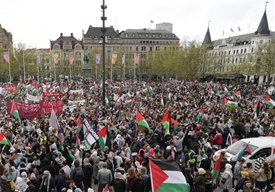 غزه،اعتراضات،نهايي،اسرائيل،مسابقه،گرتا،مالمو،تظاهركنندگان،آواز