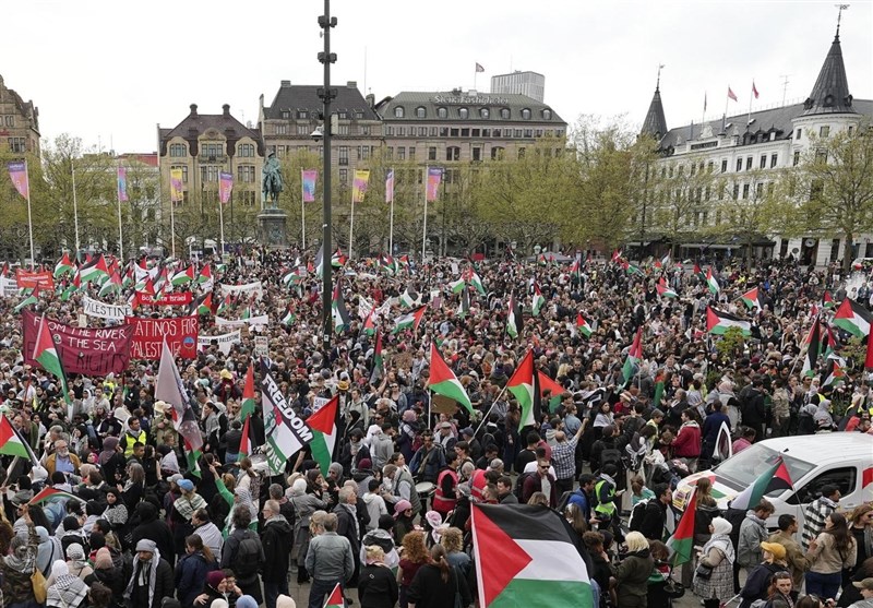 برگزاری اعتراضات ضد اسرائیلی در سوئد