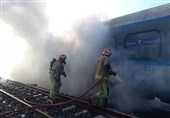 جزئیات آتش‌سوزی در ریل‌باس هشتگرد ‌ـ تهران‌