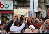 تشییع و خاکسپاری پیکر شهید تازه تفحص شده در رودسر