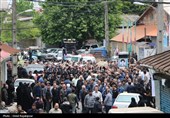 تشییع و خاکسپاری پیکر شهید تازه تفحص شده در رودسر