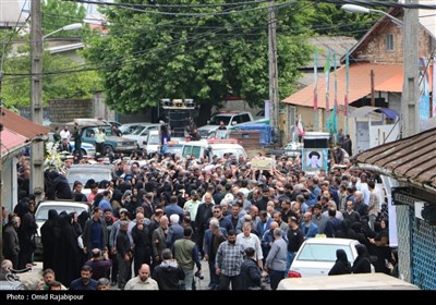 تشییع و خاکسپاری پیکر شهید تازه تفحص شده در رودسر