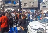حمله وحشیانه صهیونیست‌ها به تجمع غیرنظامیان در شهر غزه