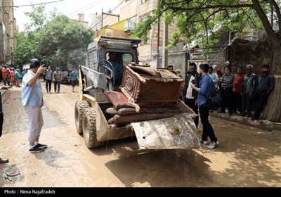 خسارات سیل در محله سیدی مشهد