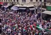 حمایت تمام عیار مردم اردن از مقاومت غزه با شعار حماسی