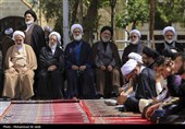 اجتماع طلاب و حوزویان در بزرگداشت  شهدای خدمت در مدرسه علمیه فیضیه قم