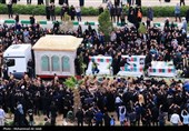 تشییع  جثامین رئیس الجمهوریة و رفاقه فی مرقد السیدة المعصومة (س) فی قم المقدسة