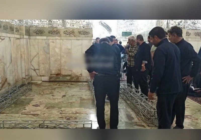 آماده‌سازی محل خاکسپاری پیکر شهید رئیسی در حرم امام رضا (ع)
