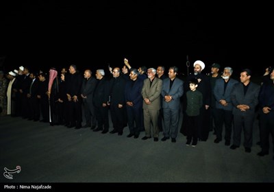 ورود پیکر شهیدحسین امیرعبداللهیان به فرودگاه شهید هاشمی‌نژاد مشهد