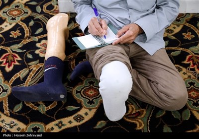 دیدارسرپرست حجاج ایرانی با اعضای کاروان جانبازان درمدینه