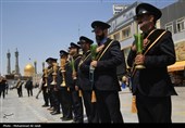 دسته عزای خادمان و زائران  حرم حضرت معصومه (س) بمناسب شهادت امام جواد (ع)