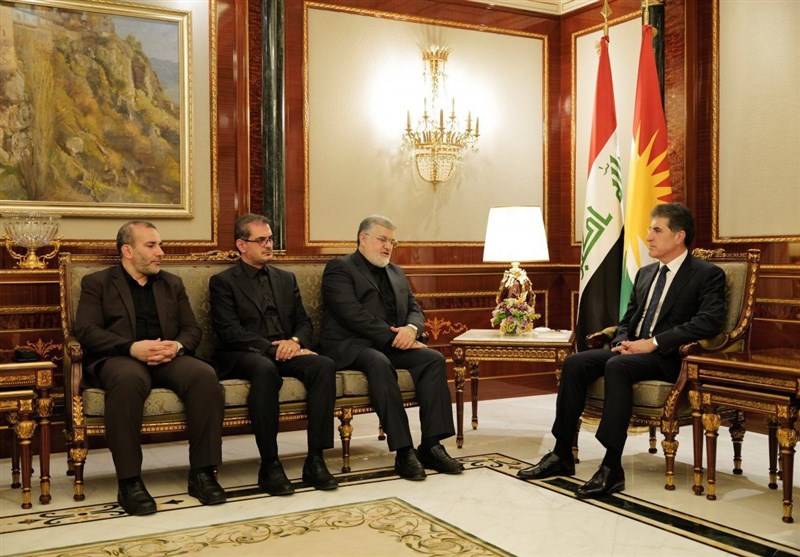 Irak Kürt Bölgesi Başkanı ile İran Heyeti Görüştü