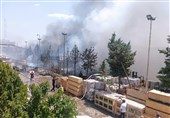 مهار آتش‌سوزی گسترده در شهرک صنعتی کاسپین