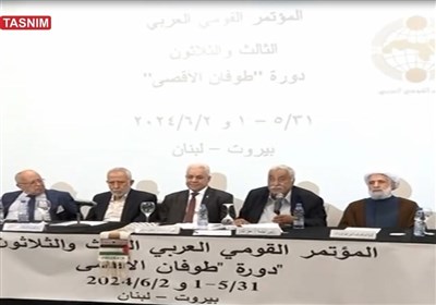 مقاومت،عربي،اجلاس،رژيم،حمايت،طوفان،تسنيم،الاقصي،بيروت،انتهاي