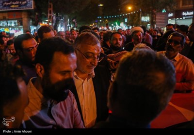 حضور علیرضا زاکانی در مسجد ابوذر محله فلاح