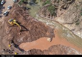 سیل شدید در روستای چتان سنندج خسارات به بار آورد