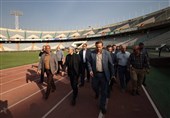 بازدید وزیر ورزش از مراحل بازسازی استادیوم آزادی