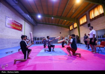 تمرینات تیمهای شرکت کننده در مسابقات جهانی ورزشهای زورخانه ای-اصفهان