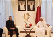 دیدار و گفتگوی علی باقری و وزیر خارجه قطر