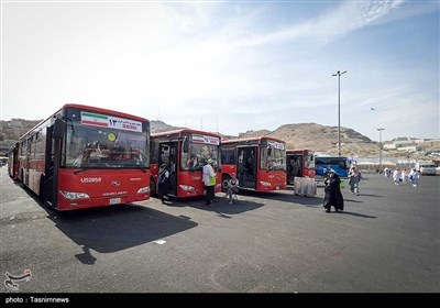 حمل و نقل درون شهری خدمت در گرمای بالای 40درجه - مکه