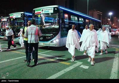 حمل و نقل درون شهری خدمت در گرمای بالای 40درجه - مکه