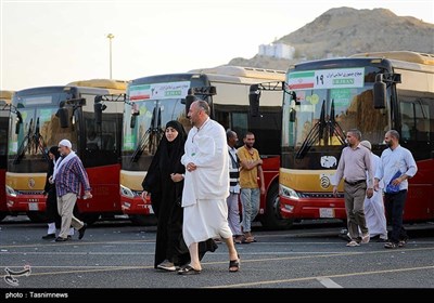 حمل و نقل درون شهری خدمت در گرمای بالای 40درجه - مکه