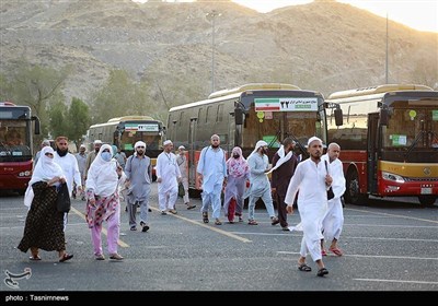 حمل و نقل درون شهری خدمت در گرمای بالای 40درجه - مکه