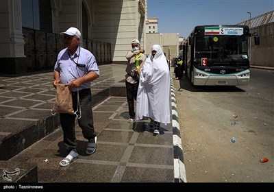 حمل و نقل درون شهری خدمت در گرمای بالای 40درجه - مکه