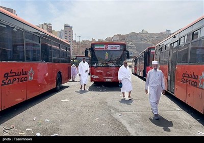 حمل و نقل درون شهری خدمت در گرمای بالای 40درجه - مکه