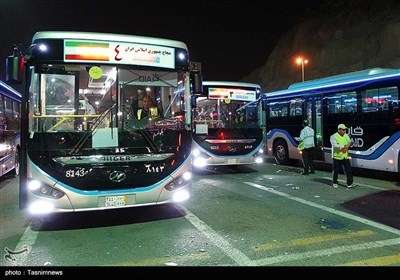 حمل و نقل درون شهری خدمت در گرمای بالای 40درجه - مکه