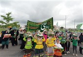 کاروان خنچه‌بران زنان گیلانی در جشن غدیر