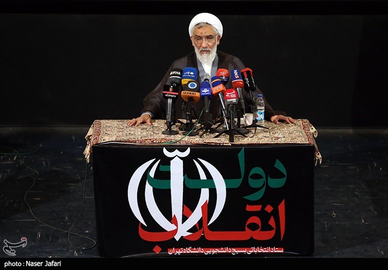 سخنرانی انتخاباتی مصطفی پورمحمدی در دانشگاه تهران- عکس خبری  ...