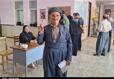حضور مردم کردستان در ساعات پایانی انتخابات