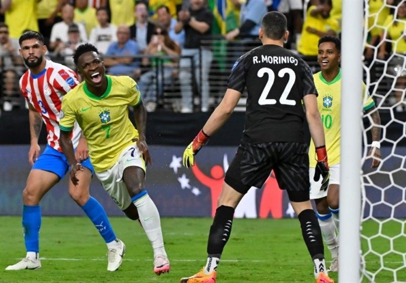برد قاطع برزیل مقابل پاراگوئه و صعود کلمبیا