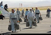 بازگشت حجاج بیت الله الحرام به فرودگاه همدان