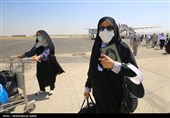 بازگشت حجاج بیت الله الحرام به فرودگاه همدان
