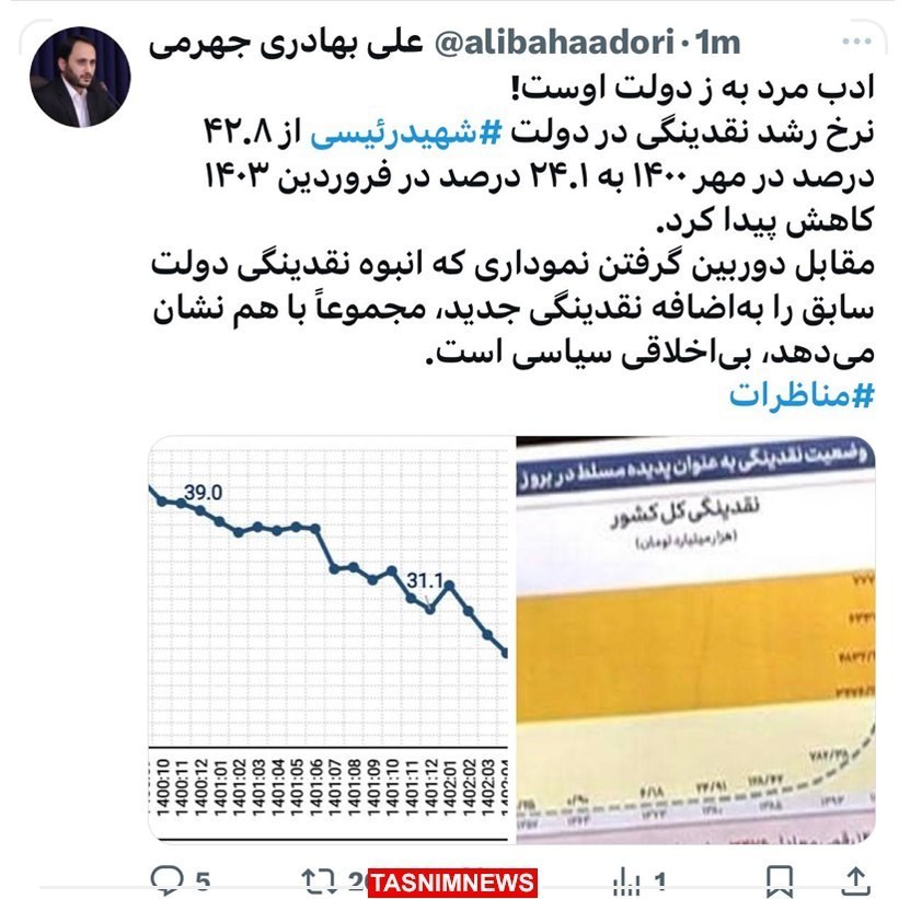 تکذیب افزایش چاپ پول در دولت شهید رئیسی 2