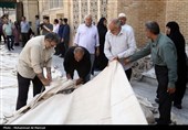 برپایی خیمه عزای محرم در امامزاده موسی مبرقع(ع)